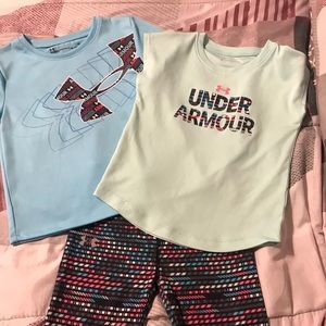 UA set (pants Capri with two other shirts)